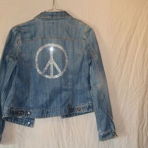 Jean Jacket Peace Sign vintage